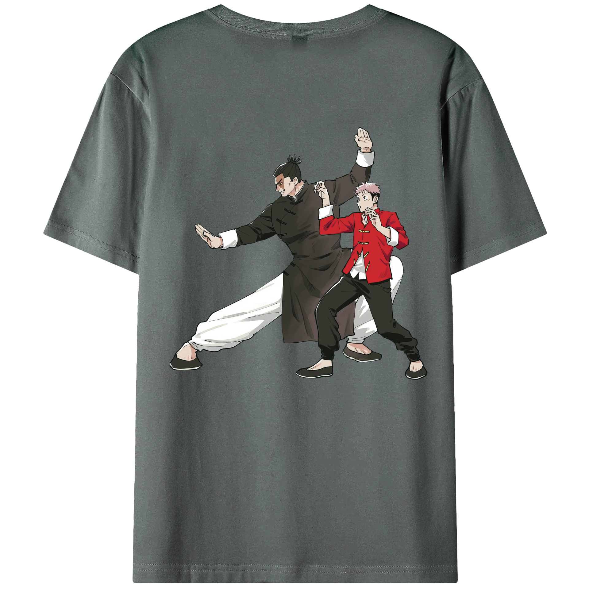 （画像用） 呪術廻戦 Jujutsu Kaisen 綿100％ メンズ半袖Tシャツ（バックプリント） 通気性
